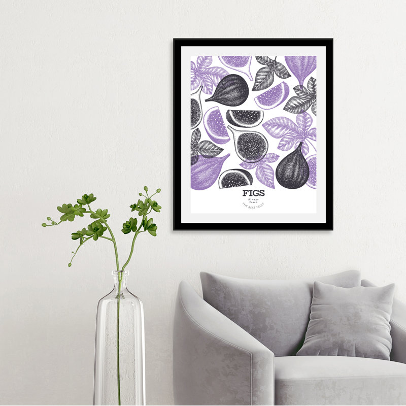 Figs - Single Picture Frame Print, 70cm H x 50cm W
