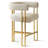 25" Upholstered Gold Chenille Arm Counter Stool-1512341780