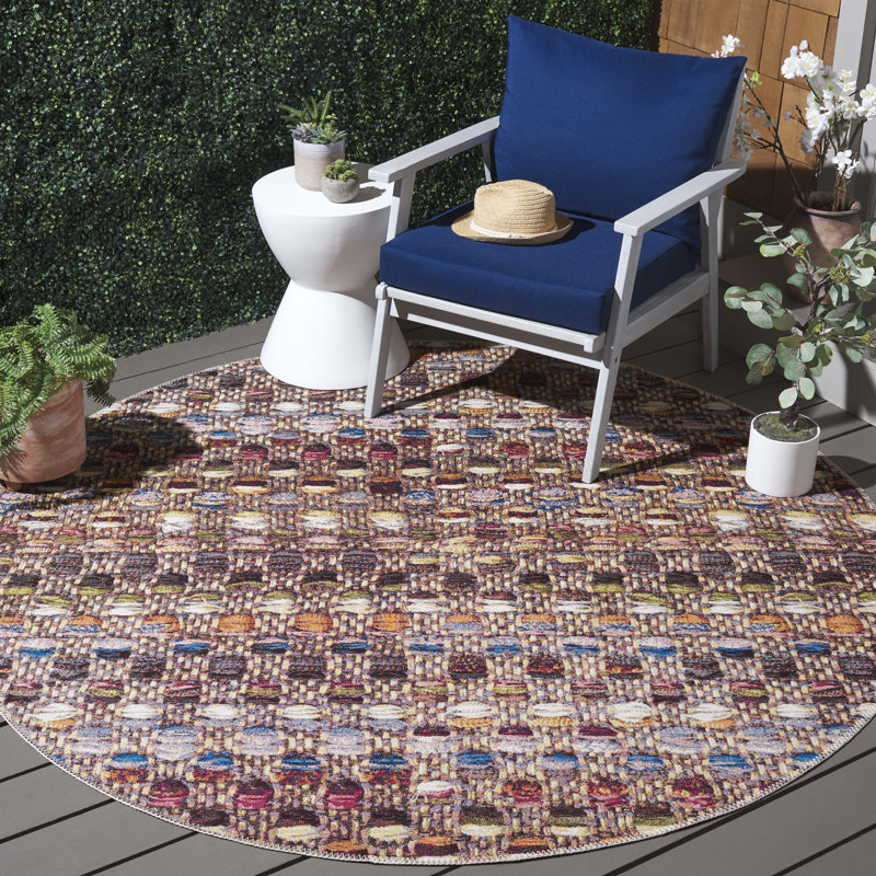 Barbados 500 Performance Indoor/Outdoor Area Rug, Round 6'6"