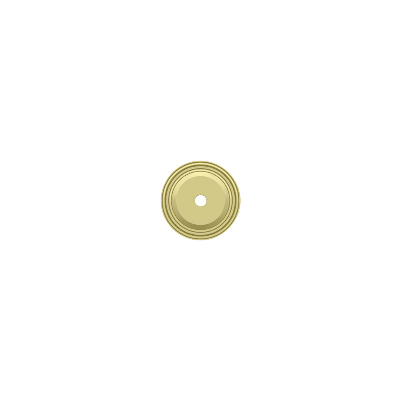 Metal Knob Backplate, Polished Brass
