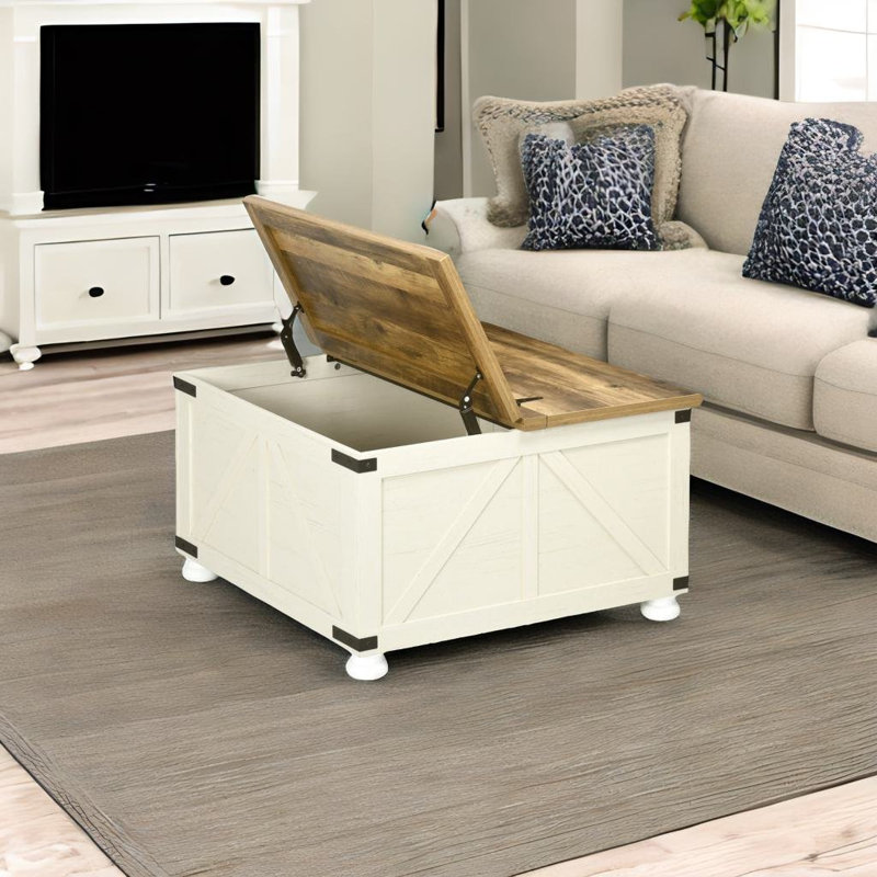 Assuntina Single Coffee Table, Brown, White