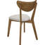 Chaises de salle à manger de style Mid-Century moderne brun clair et châtaignier de 2 pièces - 2 pièces
