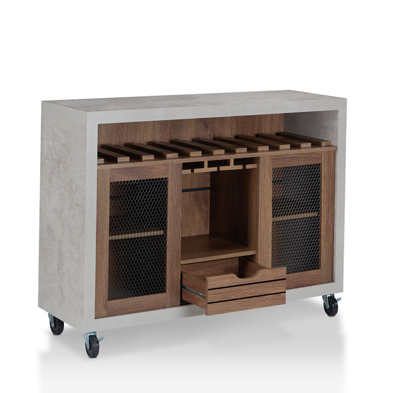 Virgil 47.25'' Sideboard, Distressed Walnut/Light Gray