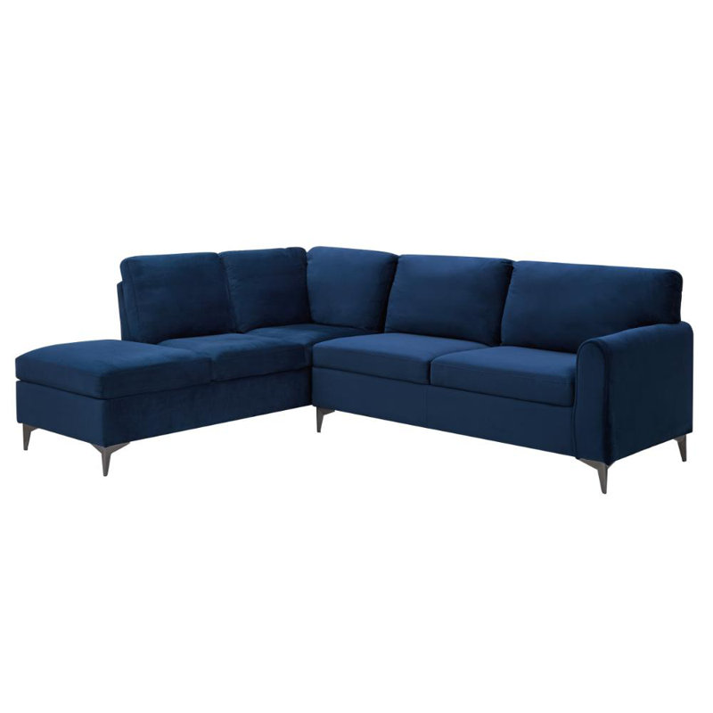 Evelyn 4 Seater Corner Sofa , Left Hand Facing, Blue