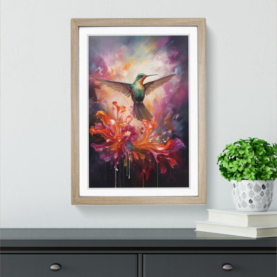 Hummingbird Contemporary No.2 - Framed Print