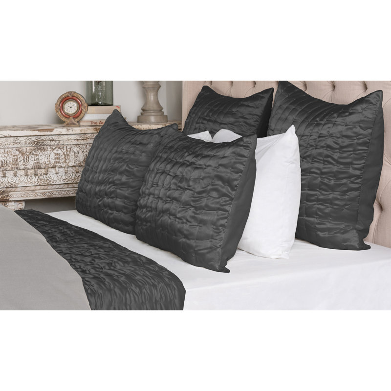 Devon Square Throw Pillow, Euro, Charcoal