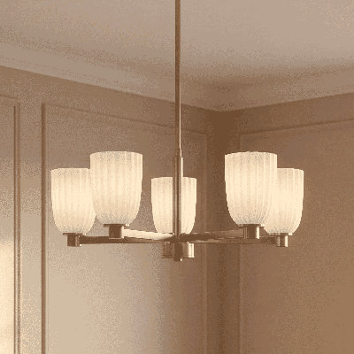Aldegonde 5-Light Chandelier in Noble Brass