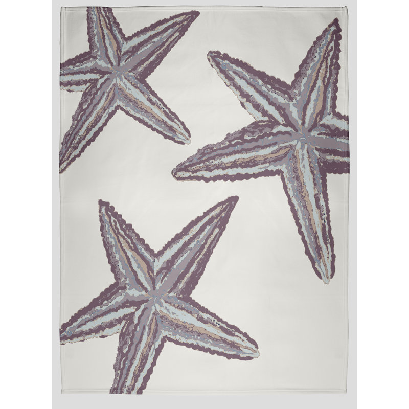 Starfish Constellation Summer Throw Blanket, 60" W x 80" L, Dusty Purple