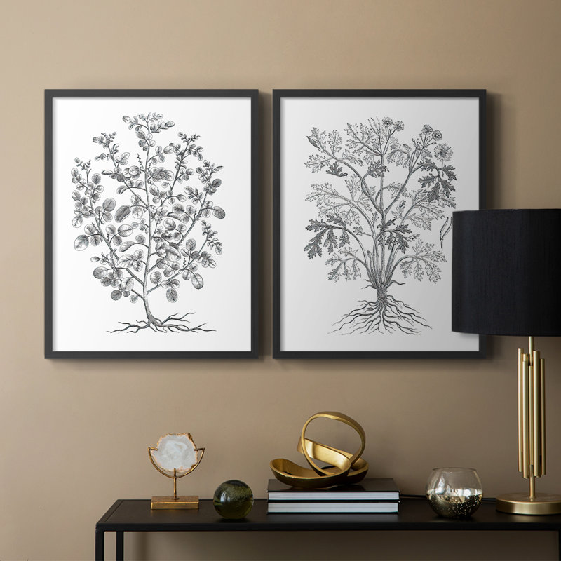 Reproduction encadrée de qualité I - Premium de B&W Plant - prêt à être accroché - aucun clou requis - aucun clou requis