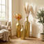Ensemble de 3 vases de sol en métal, vert et blanc, pour la décoration intérieure-136385214