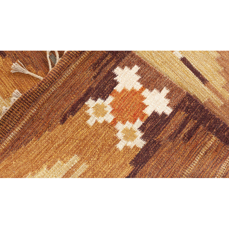 Vintage One-of-a-Kind Rectangle 4'7" x 6'8" Hand Knotted Area Rug