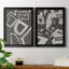 «Abstract Maze III», ensemble de 2 impressions sur toile encadrées-421090047-421090016