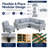 Modular 4-Piece Sectional Sofa – Customizable Corner Couch for Movie Nights & Family Gathering, Easy Rearrange Design, Multiple Colors Available-1907226117