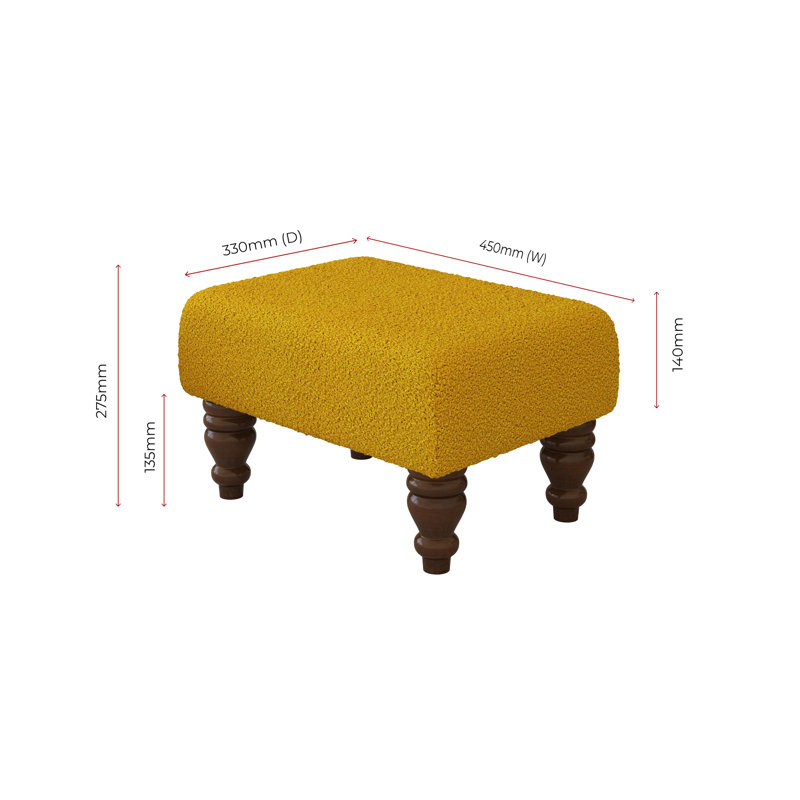 Autryville Wood Turned Leg, Mahogany, Boucle, Tumeric