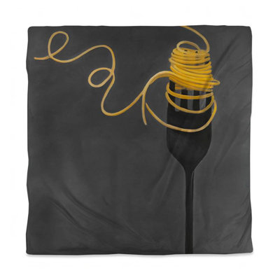Gastronomy Kitchen Gray Duvet Cover - Spaghetti Design Decor