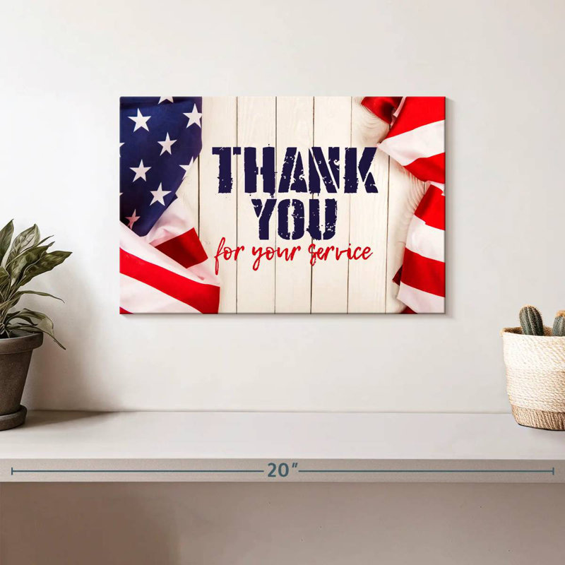 Lelend Thank You Servicemen, H 8 po x l 12 po