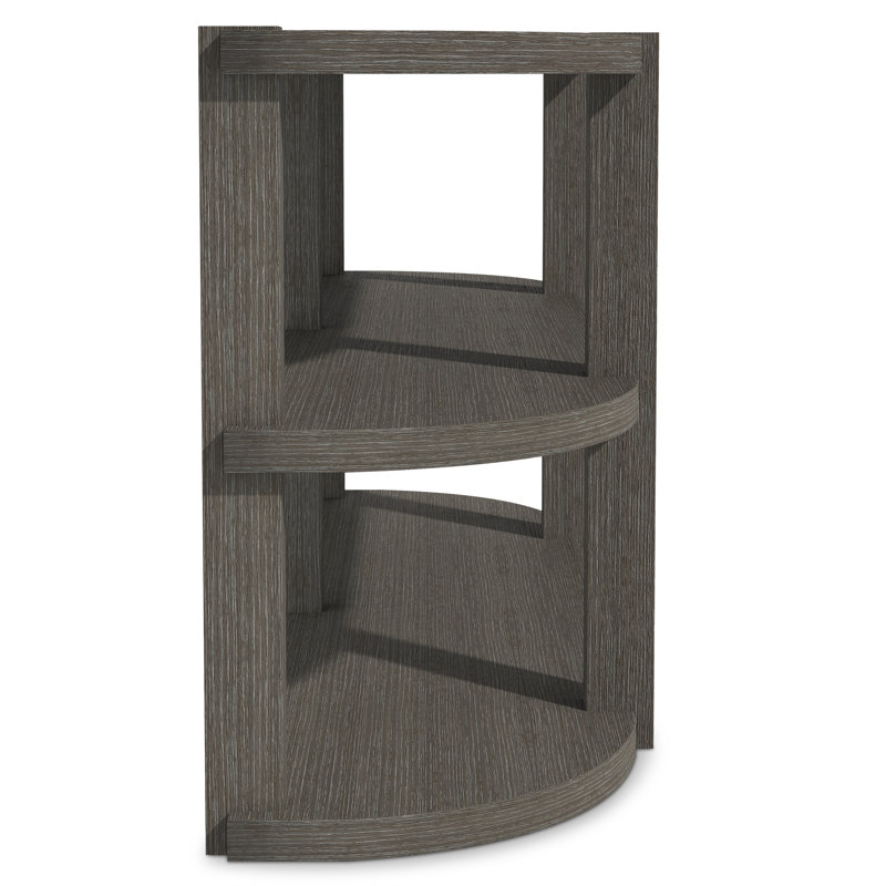 Gray Wood and Metal Modern Console Table with Storage