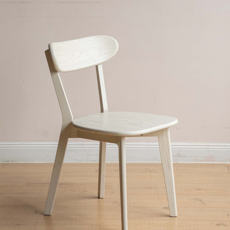 Chaise en bois massif, Blanc