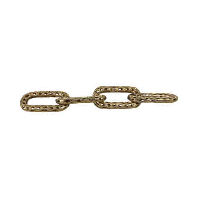 Contemporary Chain Link Decorative Object - Decorations For Living Room And Entryway Table - Stylish Figurines Or Statue Shelf Display - 25", Gold