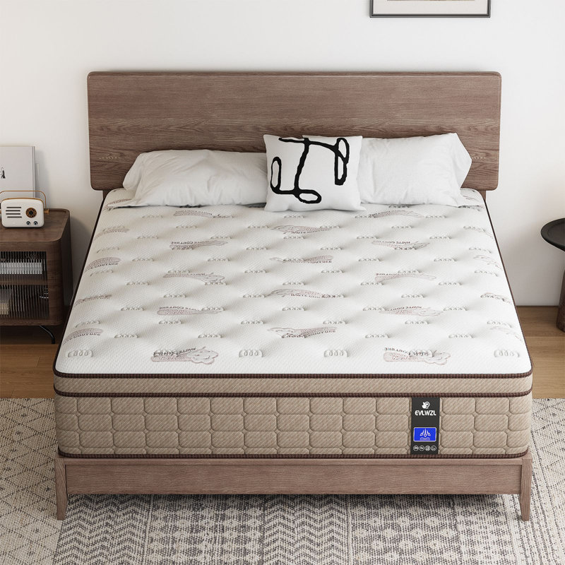 10''Pain Relieving Hybrid Mattresses For Extra Lumbar & Hip Support - 365-Night Trial - Fiberglass-Free Bed In A Box - No Odor, Certipur-US Certified