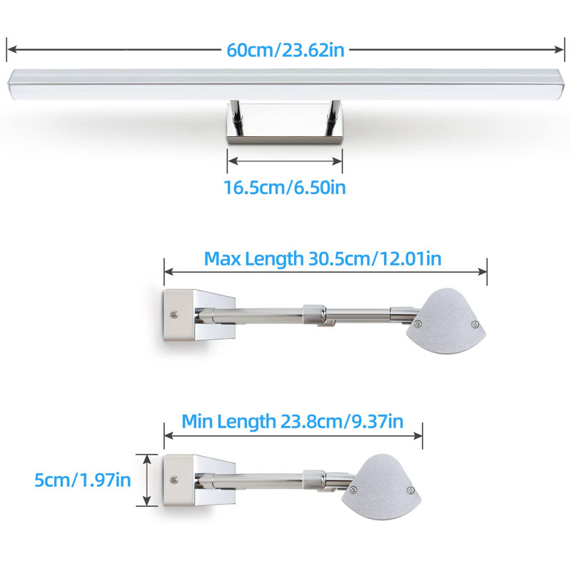 Dajauna Chrome Swing Arm Sconce
