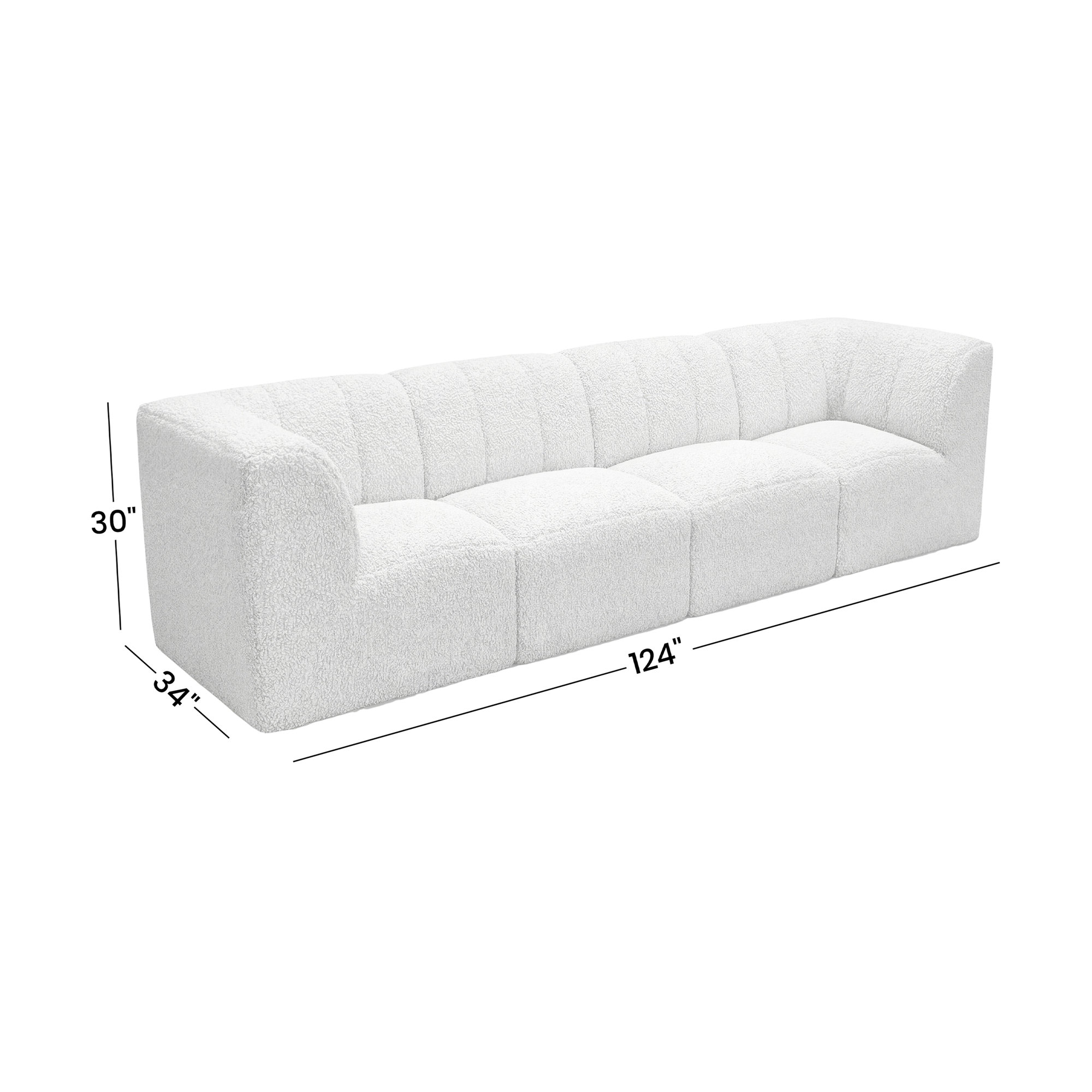 Praia 96" Sunbrella® Bouclé Outdoor Sofa, 4