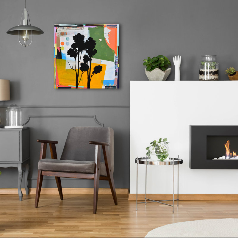 Art mural en verre épique «Treeform No. 1» par Jan Weiss, 24 po x 24 po, H 24 po x l 24 po