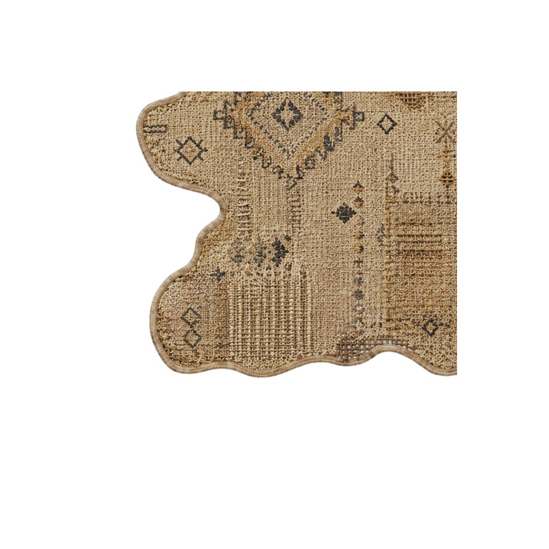 Tapis gris tissé Mosso, 4'7" x 6'7"