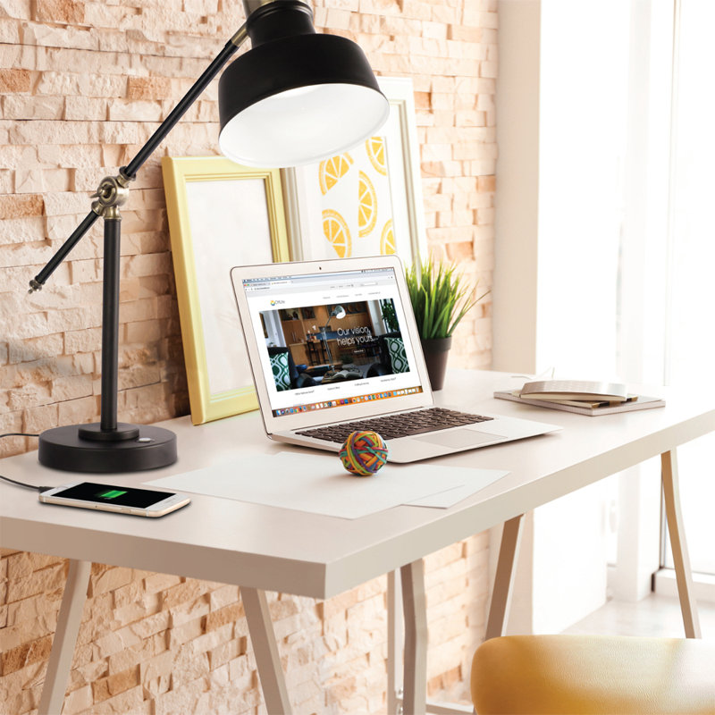 Wellness OttLite Balance LED Desk Lamp with USB Port - Modern, Adjustable, Desk Light