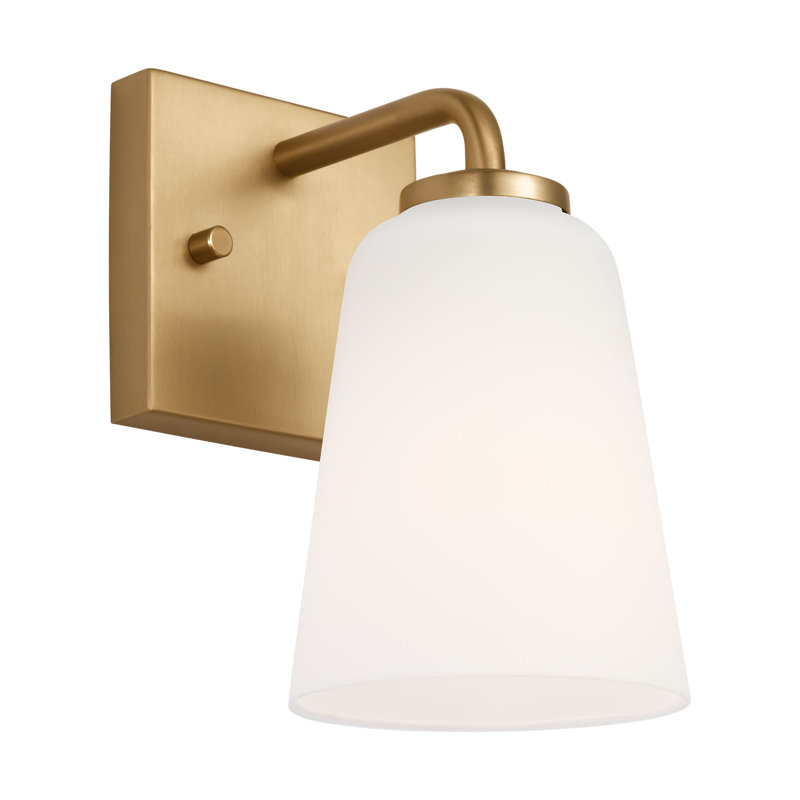 Petit meuble-lavabo Miles de génération Lighting , Laiton satiné, Blanc