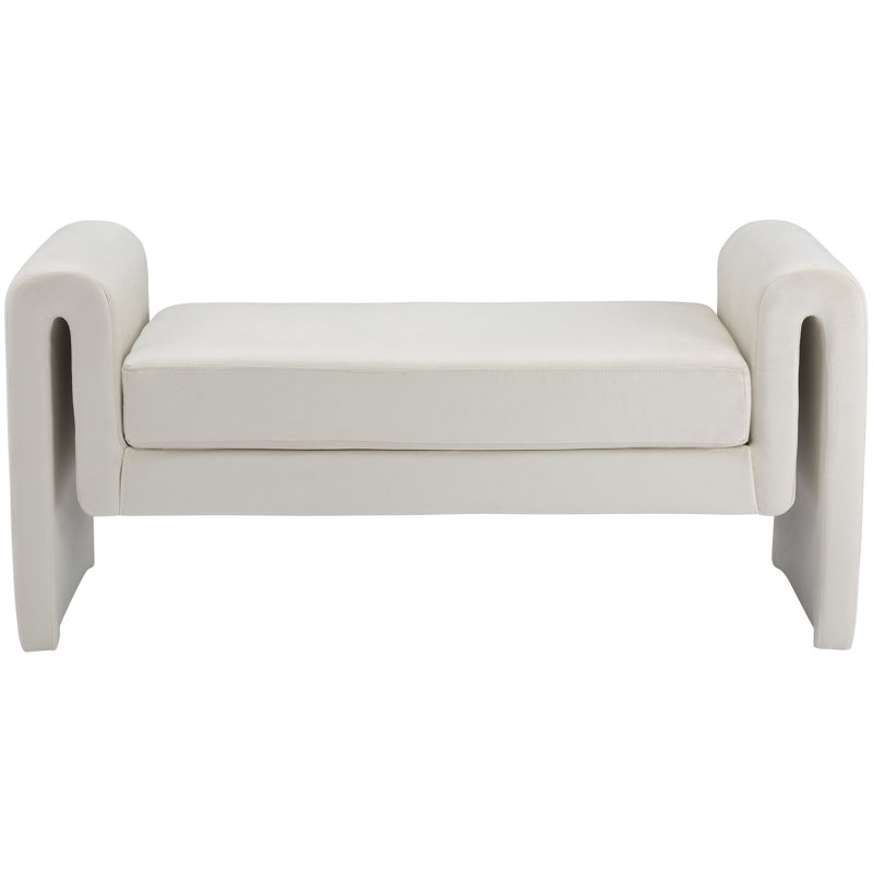 Sloan Upholstered Bench, Cream Velvet