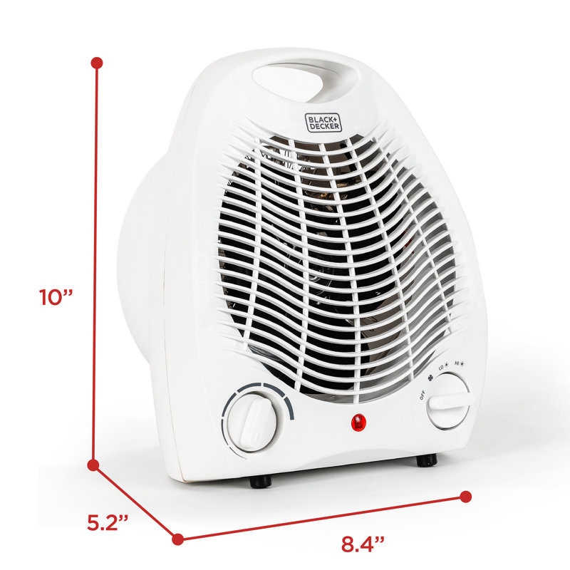 Chaufferette compacte pour ventilateur de bureau électrique Winter Ready Series, Blanc, 5100