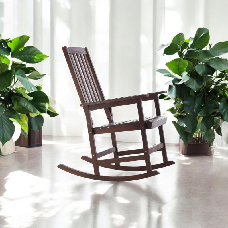 Chaise berçante d'extérieur Yamikani, Brun