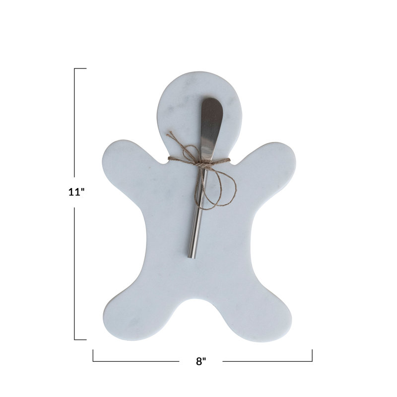 Ensemble de planche à fromage en marbre Gingerbread avec couteau Canape