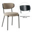 2 chaises de salle à manger - avec dossier en placage de frêne, pieds en métal, revêtement brun, cuisine ergonomique (2) et brun, ergonomique, capacité maximale de 250 lb