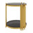Modern Black Mirror End Table