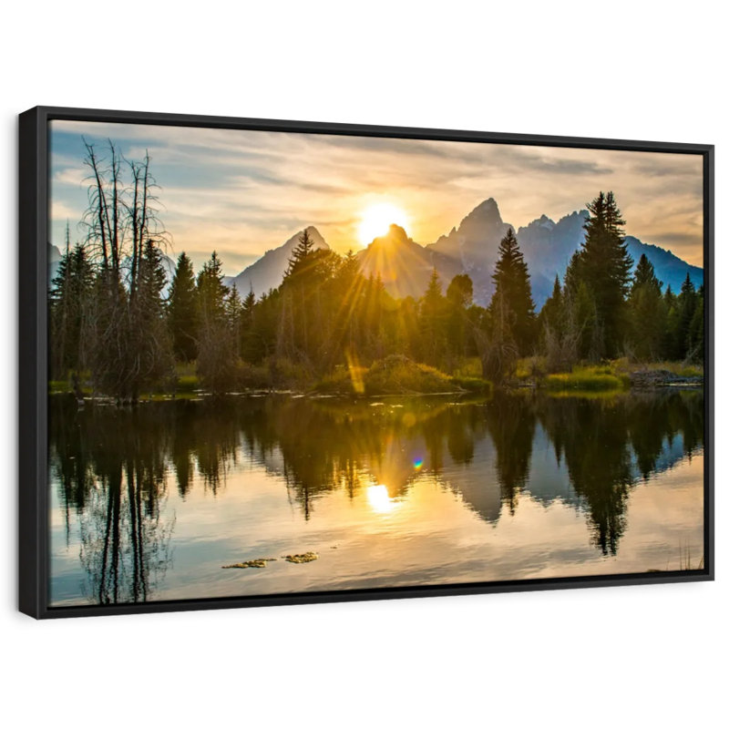 Nature «Grand Teton Dramatic Sunset», H 19 po x l 13 po
