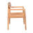 4-Piece Patio Furniture Set,Braided Acacia Wood Outdoor Dining Chairs With Armrests,Teak Look & Gray Rope Weave, All-Weather Garden, Backyard, Poolside Dining And Leisure-672306510