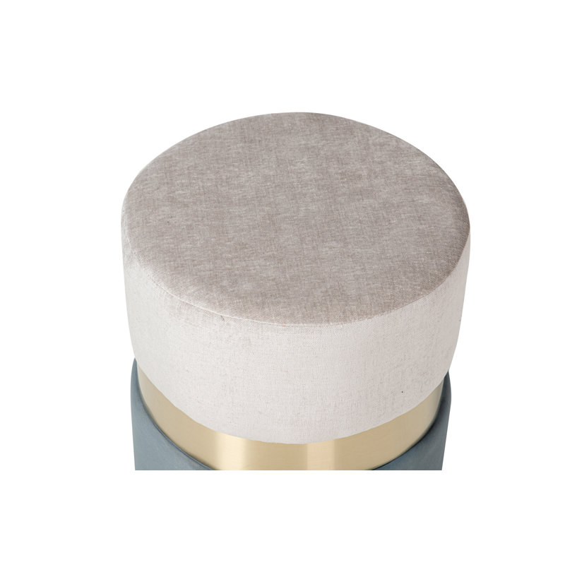 Manufactured Wood Accent Stool, Blue, Grey