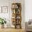 6-Tier Modern Farmhouse Corner Bookshelf With Wavy Side Design For Living Room & Bedroom-145118200