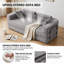Compression Sectionals, Corduroy Memory Foam Sofa Bed, Modern Grey Living Room