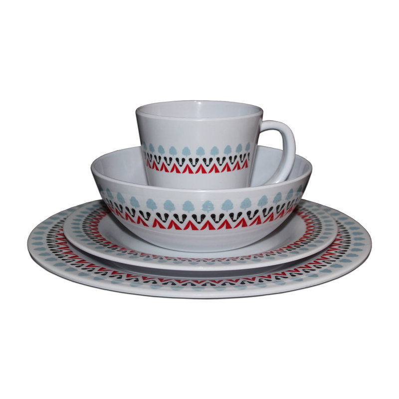 Burkes Piece Melamine Dinnerware Set - Service for 4