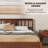 Bed Frame w/ Headboard Wood Slat Support No Box Spring Needed-841025709-841025699