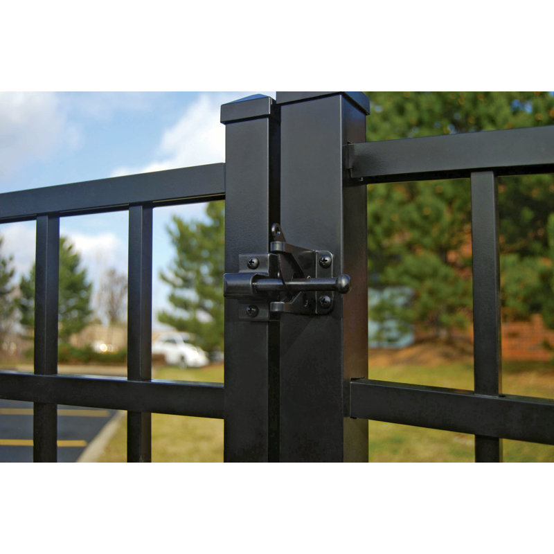 Black Steel Gravity Latch for Gate Uprights