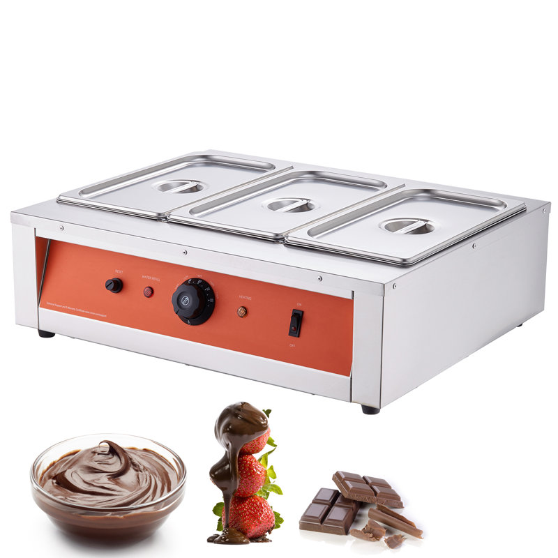 Machine à tremper le chocolat, 26,5 lb 3 cuves, fondant au chocolat TEMP Control 86 ~ 185 ℉