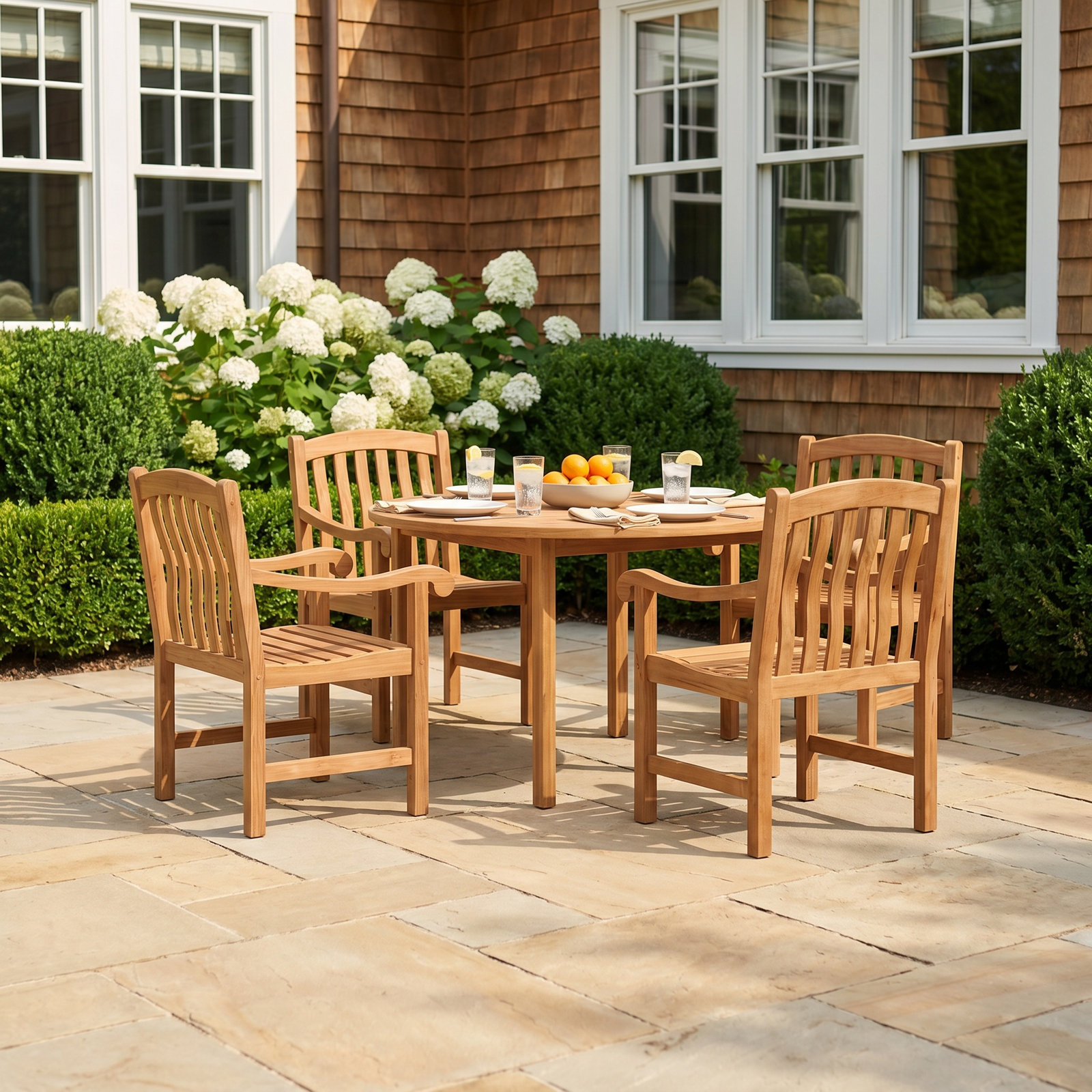 48" Teak Patio Dining Set