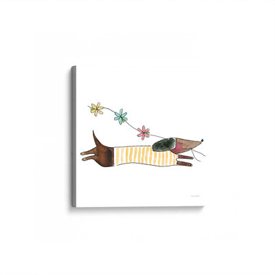 Spring Dachshund by Mercedes Lopez Charro Art Print