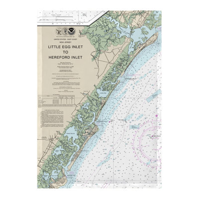Nautical Map Double Sided Polyester Garden Flag