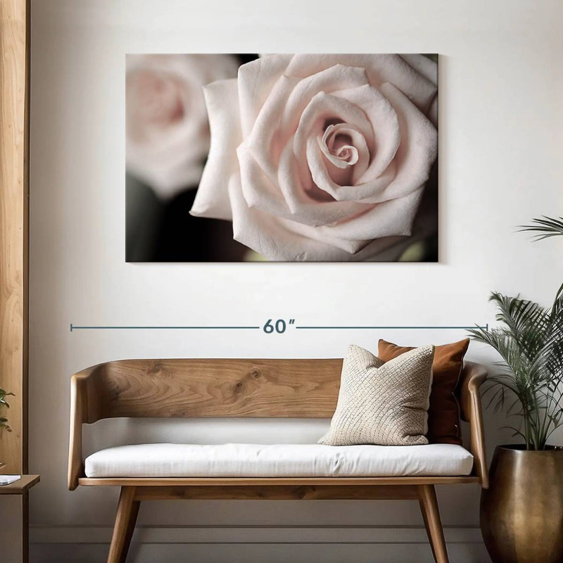 Harnek près d'une rose éblouissante, H 30 po x l 45 po