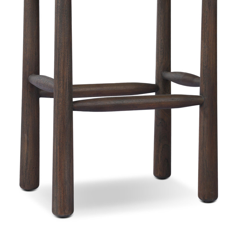Savio Outdoor Stool-Dark Textured Woven-Counter, 30", Brown
